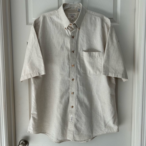 Savane Soft Wash Linen Blend Button Down Shirt - Picture 1 of 7